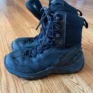 Merrell tactile above ankle lace up waterproof boots men’s size 5 black